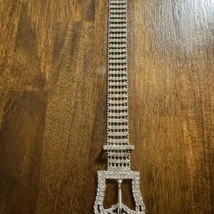 Elegant Silver Rhinestone Belt